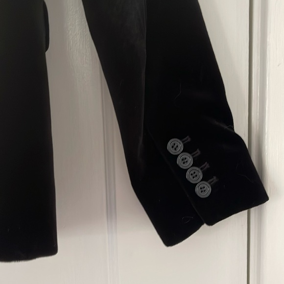 J. Crew Women’s 0P Black Velvet Blazer Single Front Button Lined - Picture 11 of 14